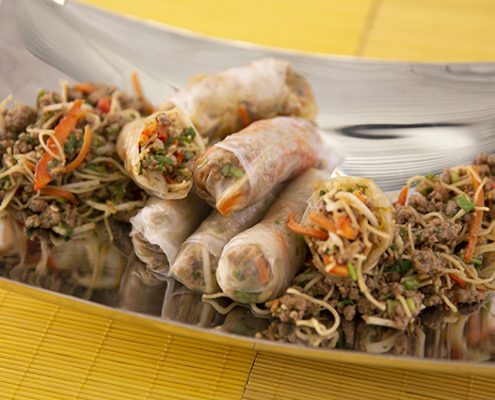 lamb spring rolls