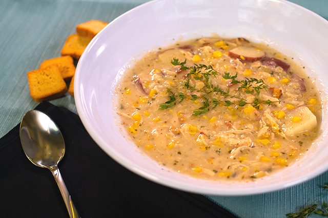 Rotisserie Chicken and Potato Chowder - The Chef's Kitchen | Ingles | Catering