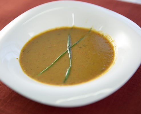 roasted butternut squash and apple bisque