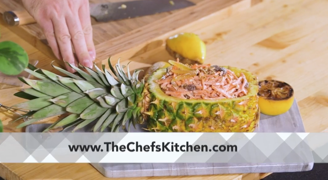 Carrot Raisin Salad with Grilled Pineapple - The Chef's Kitchen | Ingles | Catering
