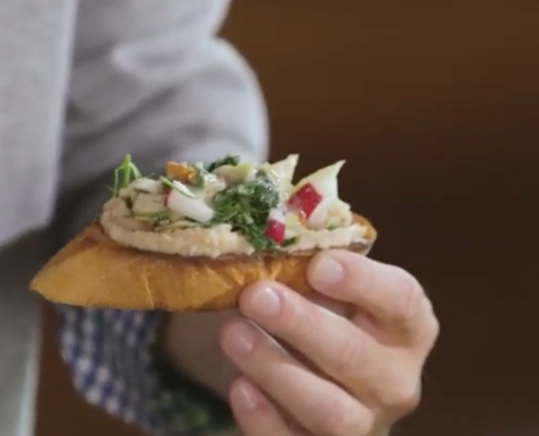 Garlic Radish and Fennel Toast